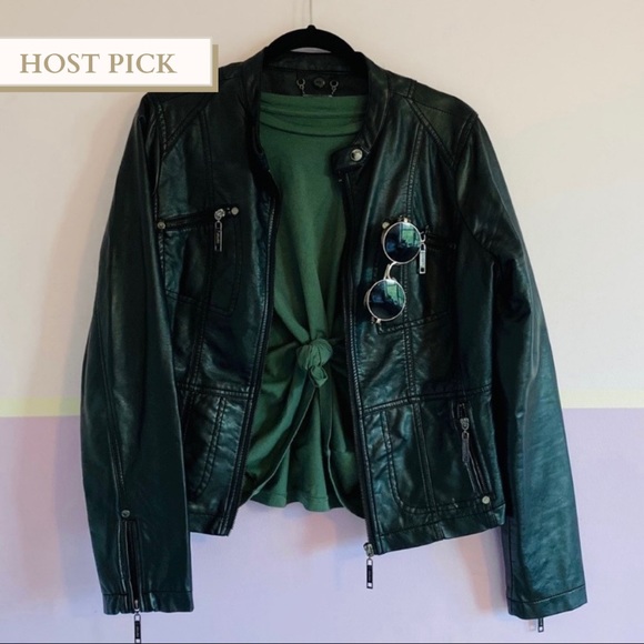 Jou Jou Jackets & Blazers - Faux Leather Jacket